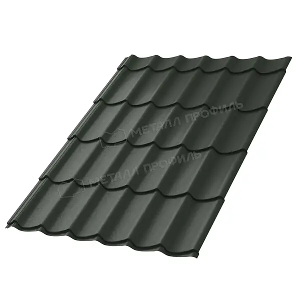 Металлочерепица Ламонтерра VikingMP E 0,45 мм RAL 6007 (Бутылочно-зелёный) Металл Профиль
