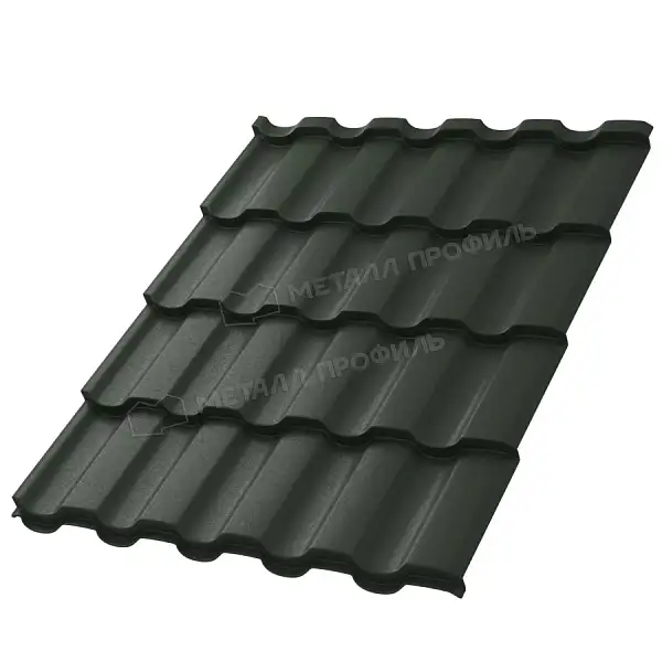 Металлочерепица Монтекристо VikingMP E 0,5 мм RAL 6007 (Бутылочно-зелёный) Металл Профиль