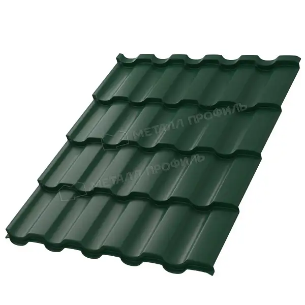 Металлочерепица Монтекристо NormanMP 0,5 мм RAL 6005 (Зелёный мох) Металл Профиль