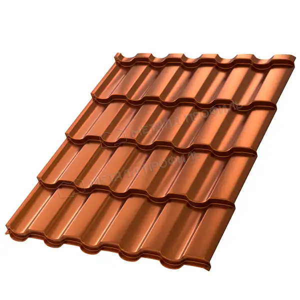 Металлочерепица Монтекристо AGNETA 0,5 мм Copper (Медный) Металл Профиль