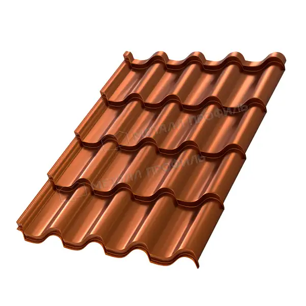 Металлочерепица Монтерроса AGNETA 0,5 мм Copper (Медный) Металл Профиль