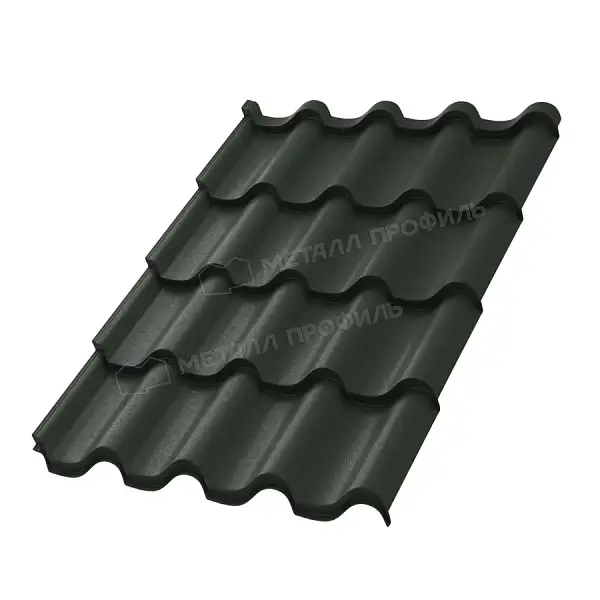 Металлочерепица Монтерроса VikingMP E 0,5 мм RAL 6007 (Бутылочно-зелёный) Металл Профиль