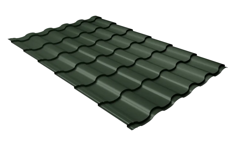 Металлочерепица Кредо Drap TX 0,5 мм RAL 6020 (Хромовый зелёный) Grand Line