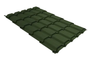 Металлочерепица Квадро Профи Satin 0,45 мм RAL 6020 (Хромовый зелёный) Grand Line